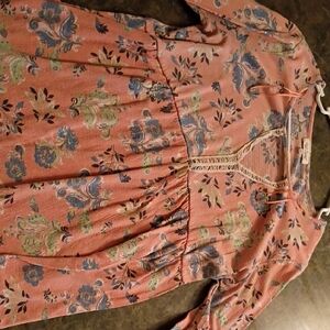 Floral Pink Boho Dress